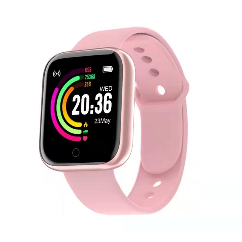 Montre connectée Y68 pour hommes et femmes, étanche, moniteur de fréquence cardiaque, de pression artérielle, Bluetooth, pour Android IOS: 02