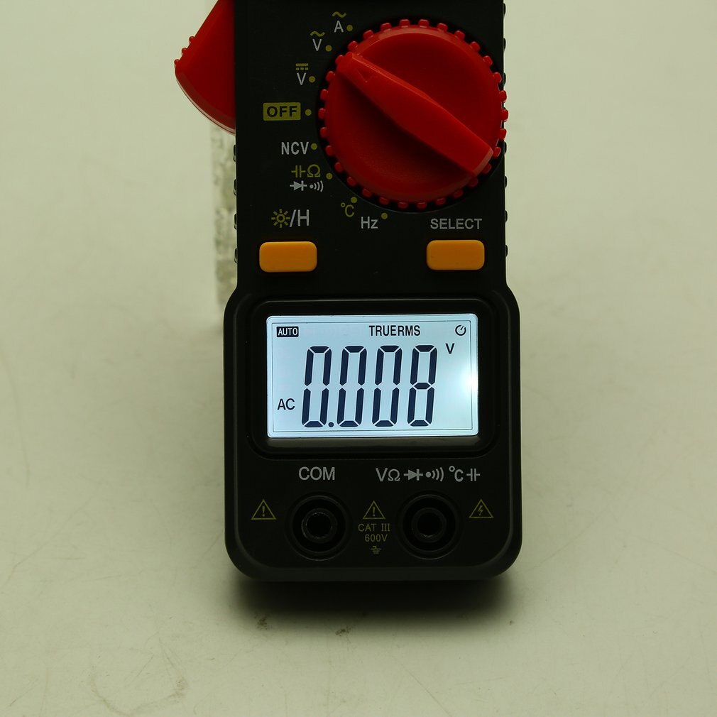 HC823 Digital Clamp Meter Mini Ammeter Clamp Multimeter Small Current Meter Voltage Current Resistance Capacitance Tester