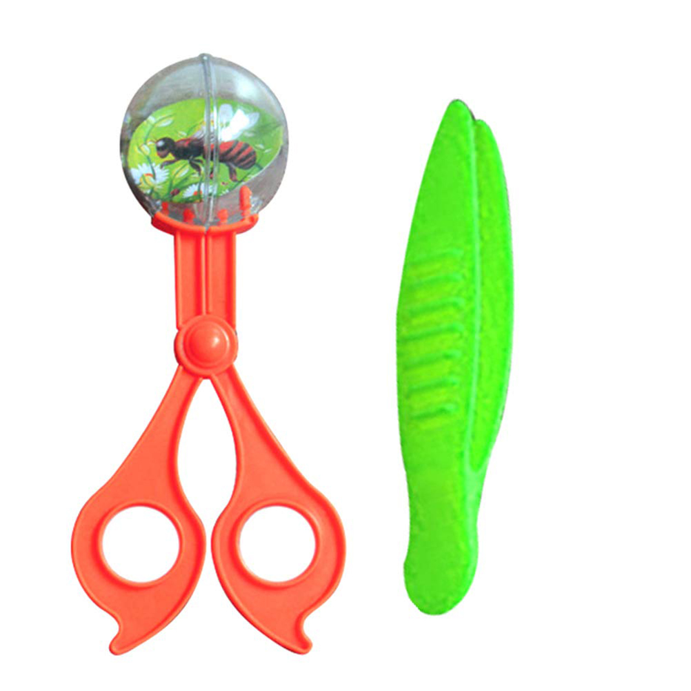 2 Pcs Plastic Bug Insect Catcher Scissors Tongs Tweezers Set For Kids Children Toy Handy Science And Education Equipment