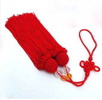 long sword ear knife mulan fan sword knot sword spike red/yellow: short style red