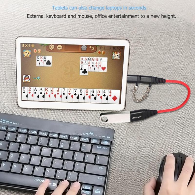 Kabel Adapter OTG ALLOYSEED 2 w 1 USB-C Męski + Micro USB Męski do USB 2.0 Żeński