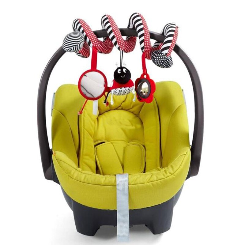 Juguetes bonitos para bebé, juego de cama de actividad en espiral, juego de cuna colgante con cascabel Q6PD