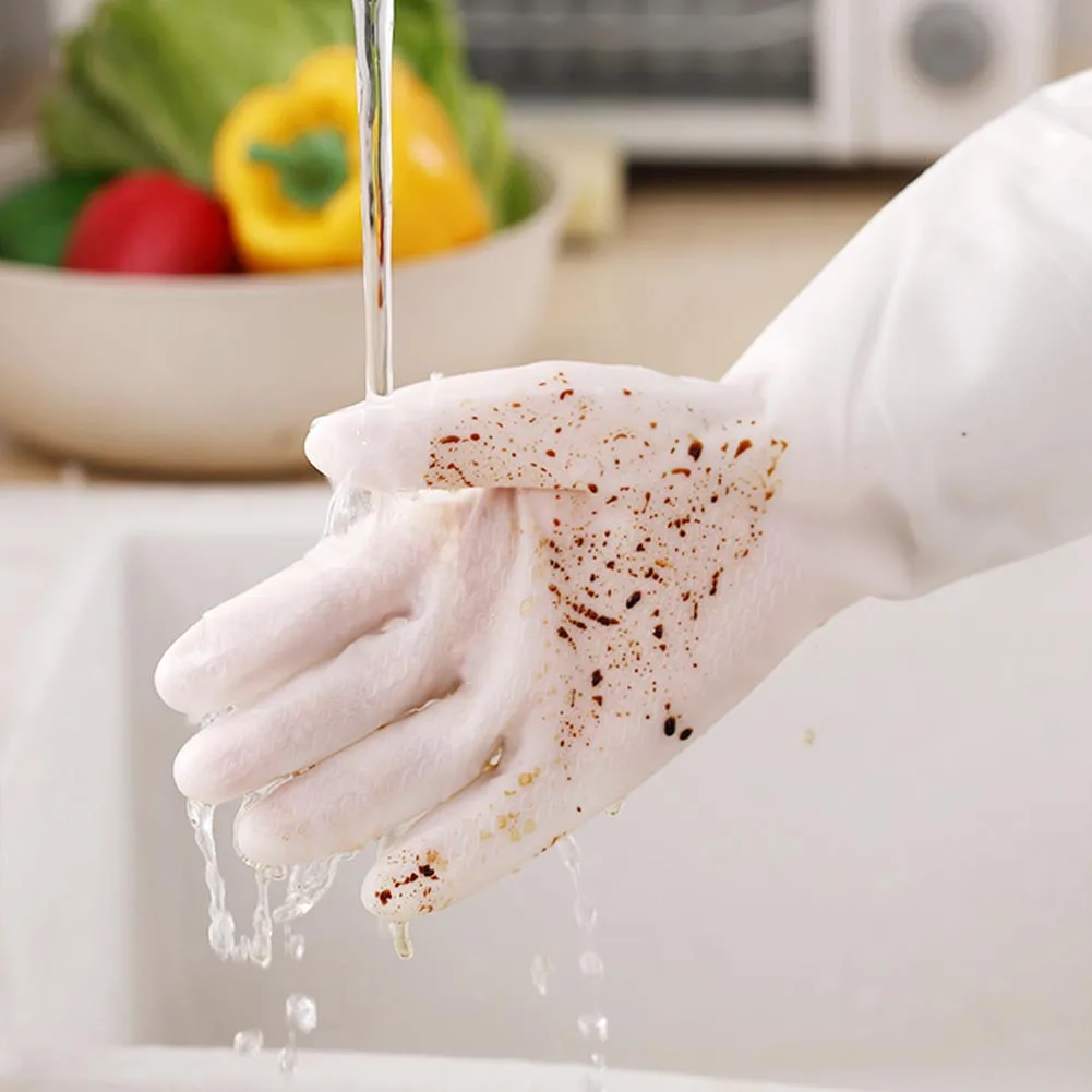 1 Pair of Disposable Gloves Latex Nitrile Rubber Gloves Kitchen/Dishwashing/Work/Garden Gloves Left and Right Hand Universal