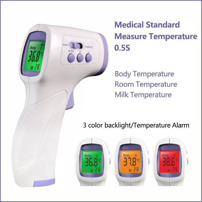 Non-contact Infrarood Thermometer Baby Volwassen Infrarood Temperatuur Meter Digitale Temperatuur Gun Lcd Display Thermometer