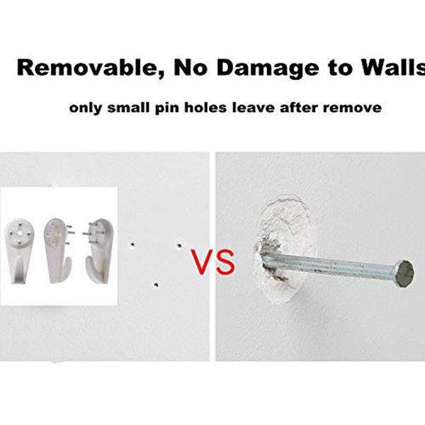 105- pack bildhängare för hård vägg betong vägghängande fotoramar gipskrok konst målning display hängare klocka weddin