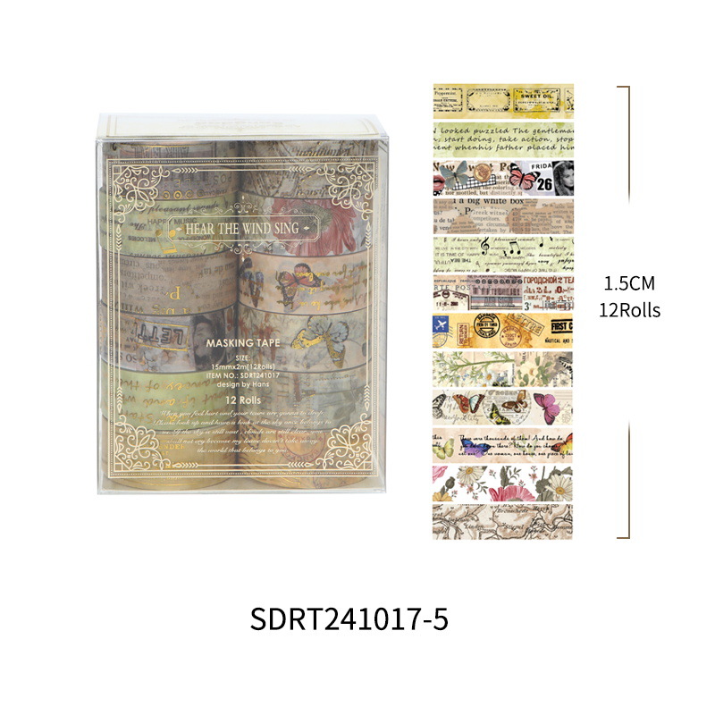 12Pcs Fruits Washi Tapes Scrapbooking Supplies Washitape Gold Foil Stamping Ocean Diary Cinta Adhesiva Decorativa Washi Tape Set: PURPLE