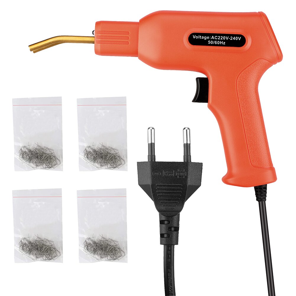 50W Handheld Portable Plastic Welding Machine Garage Tool Stapler PVC Plastic Repair Machine Auto Bumper Repair Stapler: Orange EU