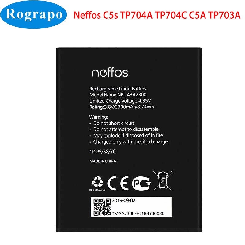 NBL-35B3000 NBL-40A2920 NBL-38A2500 NBL-38A2250 Phone Battery For TP-LINK Neffos X9 C7 Y7 C9 C9A C7S X20 Pro X1 Lite Max C5S