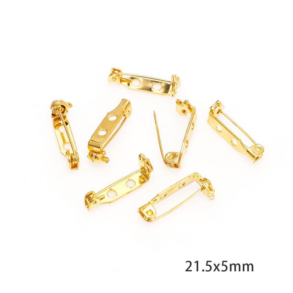20pcs 20/25/32/38/mm Safety pin brass rotating lock brooch badge brooch with hole pins Brooch Base Metal Pins: Lavender