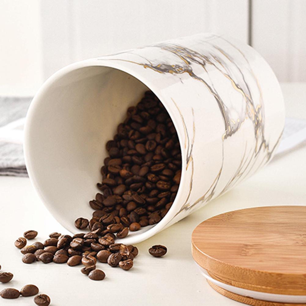Tarro de café en grano, botella de almacenamiento sellada, tarro de cerámica, tarros de caramelo, caja de té, contenedor de granos de comida, organización de especias de cocina, Gadget