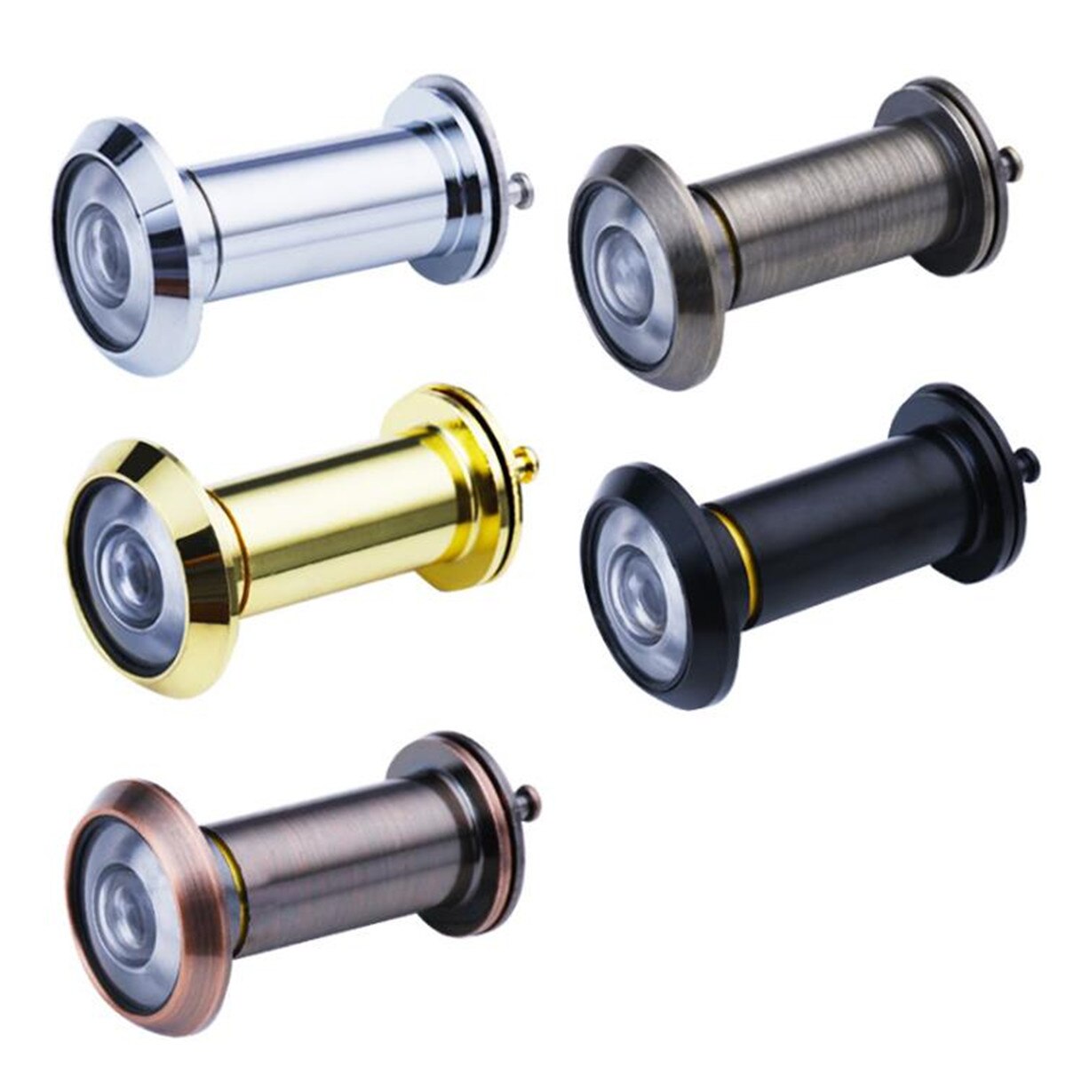 1pc Security Door Eye Spy Hole Peephole Viewer 200° Adjustable Glass Lens