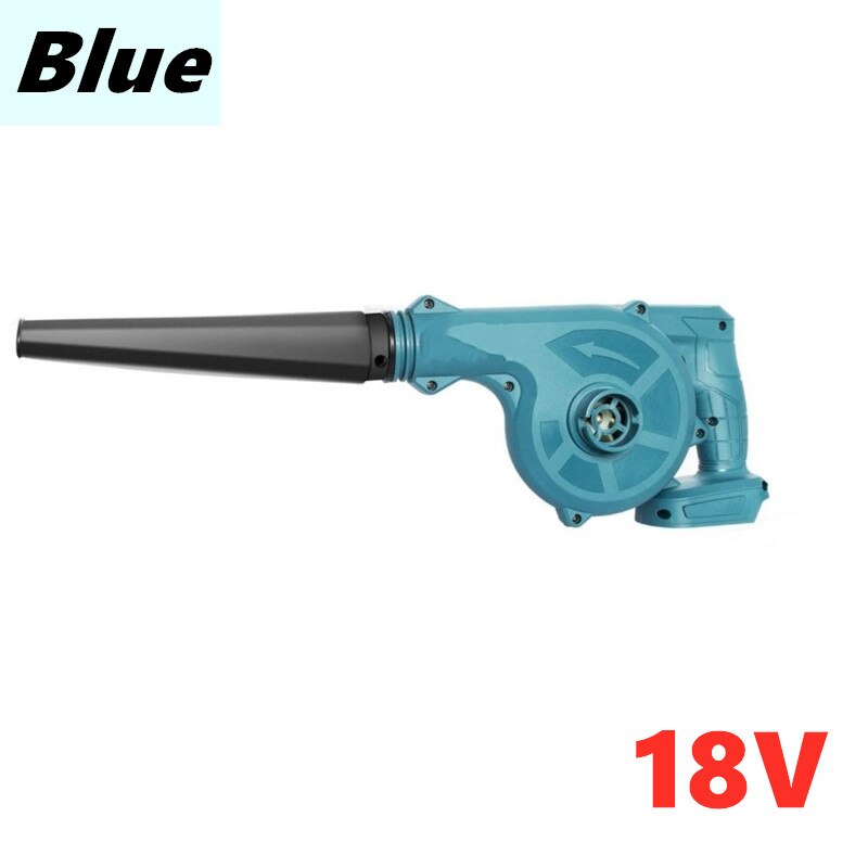 18V Cordless Rechargeable Blower For Makita Battery Adjustment Blower Air Flow Vacuum Cleaner Electric Power Tools: Blue