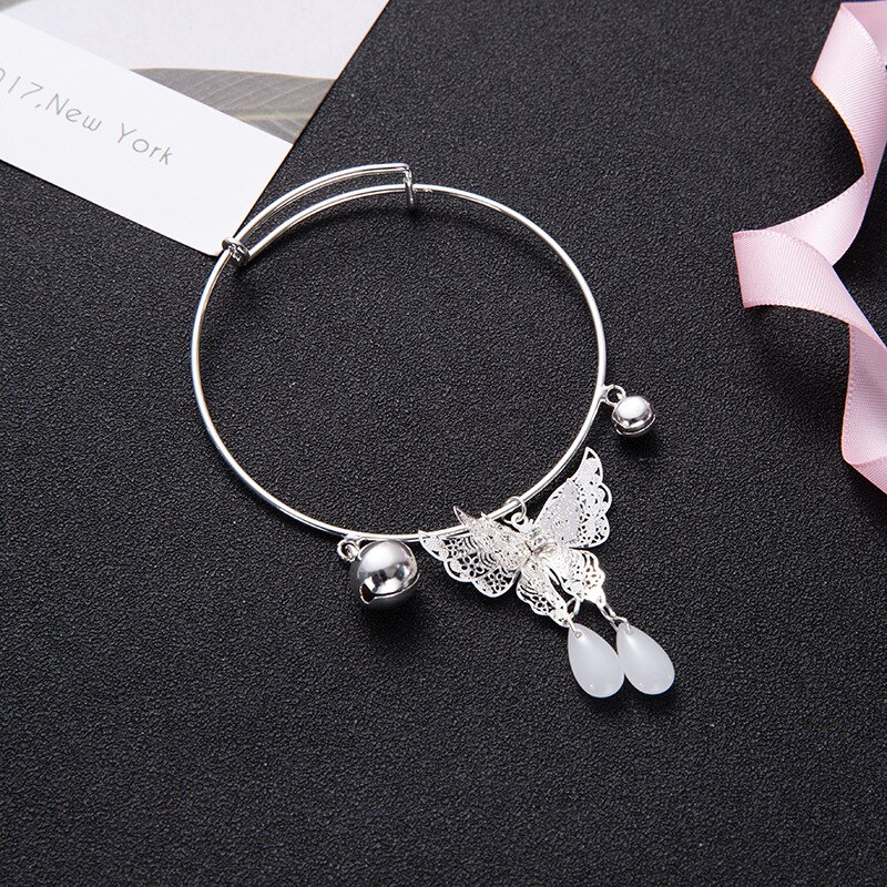 Bracelet Women Heaven Officials Blessing Bracelets Woman Tassel Bangles Ladies Butterfly Jewellery Couples Trendy Alloy Pulseras: 3