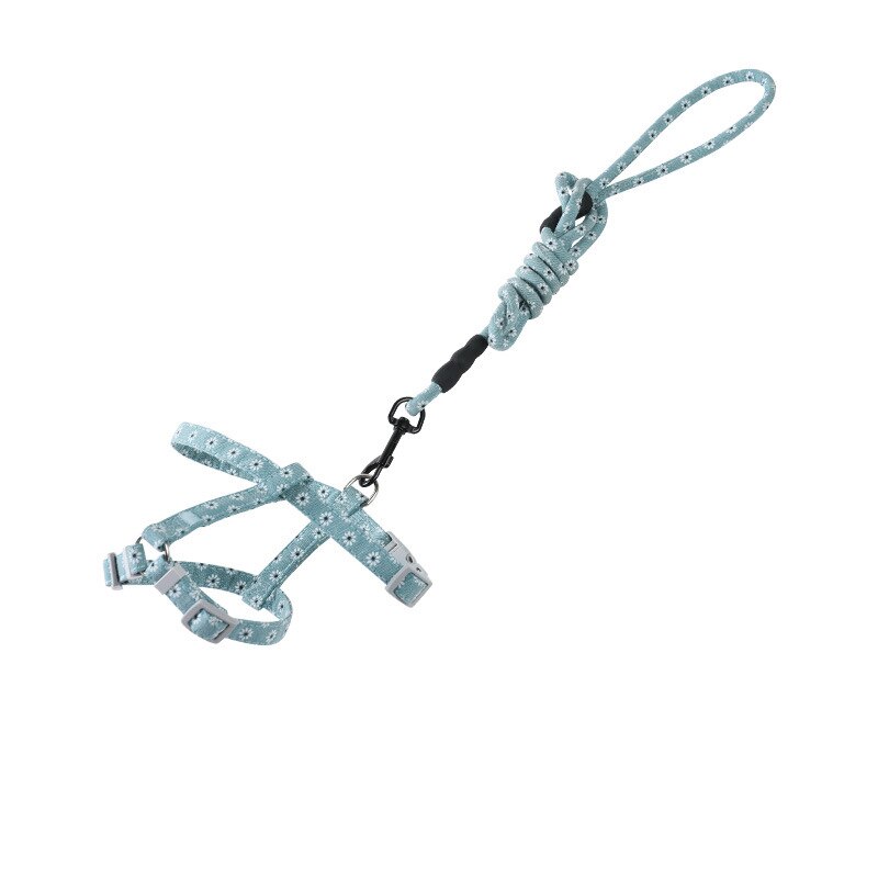 Kattenhand vasthoudend touw vest-stijl h-vormige borstband set ronde nylon touw japanse stijl kattenhand vasthoudend touw: Lichtgroen / Ik