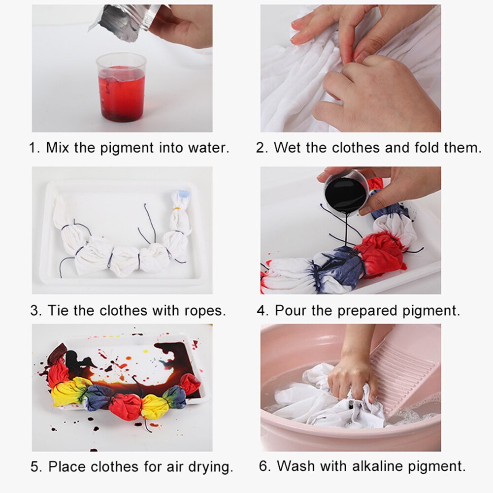 25g maling gør stof tekstil dekoration farverige tøj slips farve kit pigment sæt maleværktøjer gør-det-selv materiale