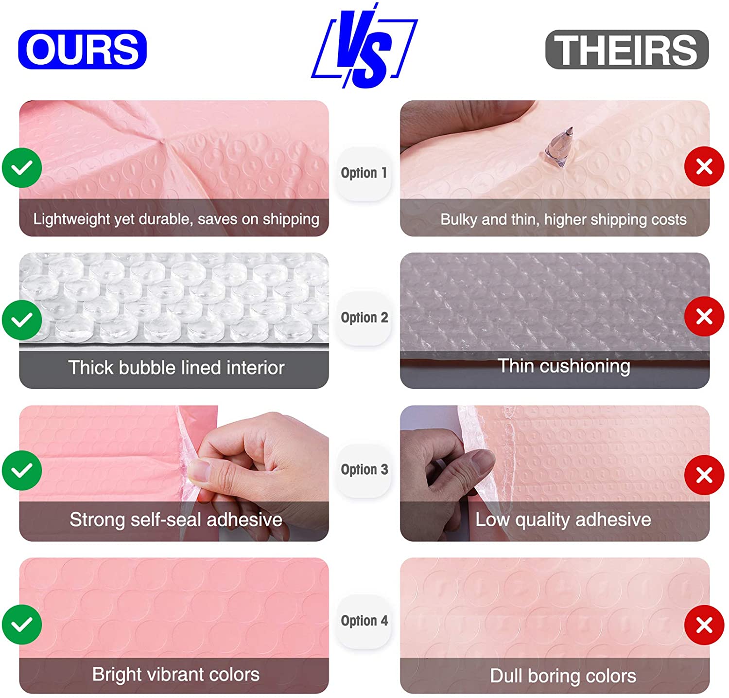 10 sztuk/zestaw bańka torebka kopertówka różowy Poly poczta samo uszczelnienie torebki wysyłkowe koperty bąbelkowe pokryte poczta wysyłka koperty paczka