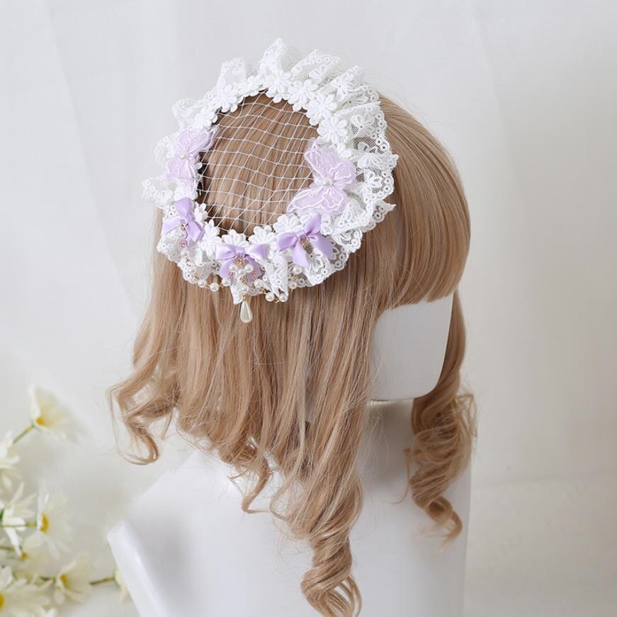 Dla dzieci Lolita opaska robić włosów stroik kwiat koronki projekt włosy księżniczki akcesoria spinka robić włosów hiszpania retro pałac nakrycia głowy A1293