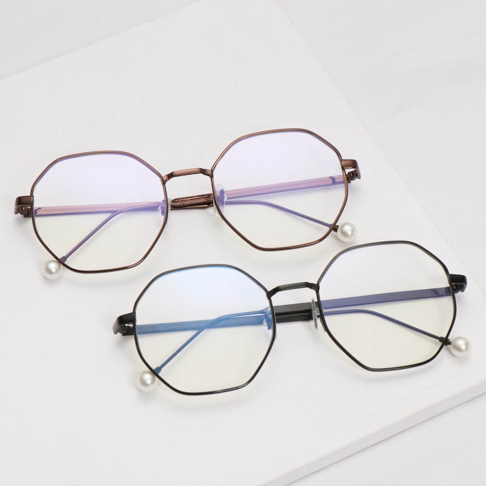 Unisex Blue Light Blocking Eyewear Retro Ultralight Metal Frame Radiation Protection Vision Care Computer Gaming Glasses