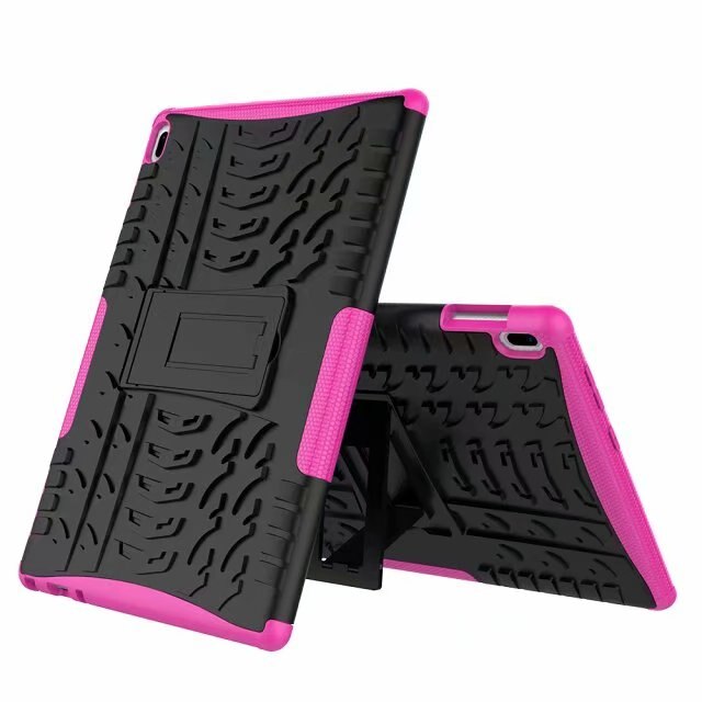 silicone Dura del PC Della Cassa Antiurto per Lenovo scheda4 scheda 4 10 X304L X304F X304N Funda Copertura tavoletta Hyun Del Basamento di conchiglia + penna: rosa rosso