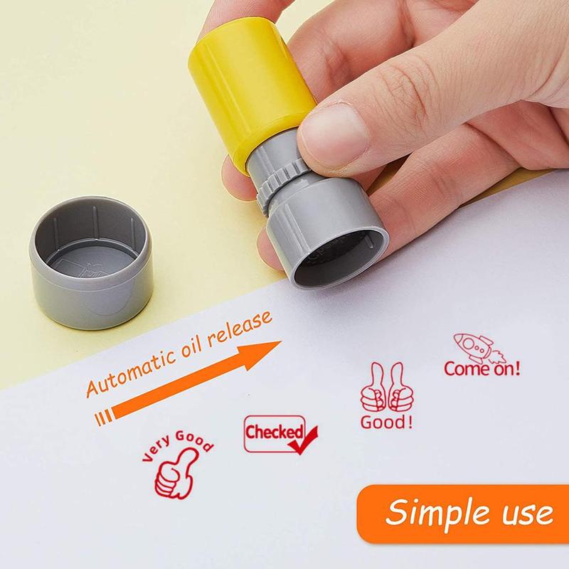 1PC Encouragement Commentary Seal for Kindergarten Elementary School Teacher Positive Stamp Comment Reward for Students Gif T2S5