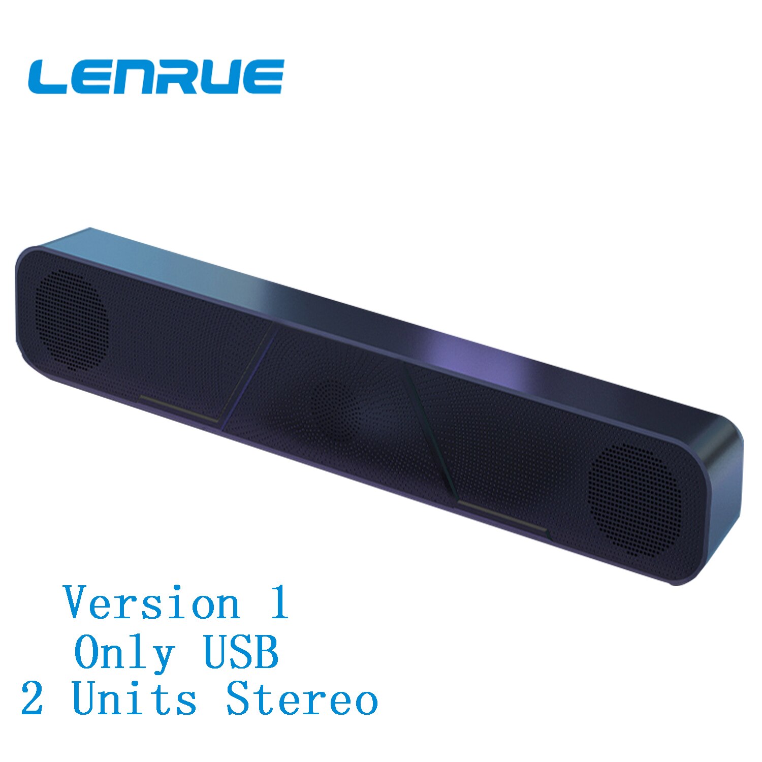 LENRUE A39 Bluetooth Computer Speaker Wired USB Sound Bar, Surround Sound Box for Home Theater PC Laptop Tablets Desktop Macbook: Version 1