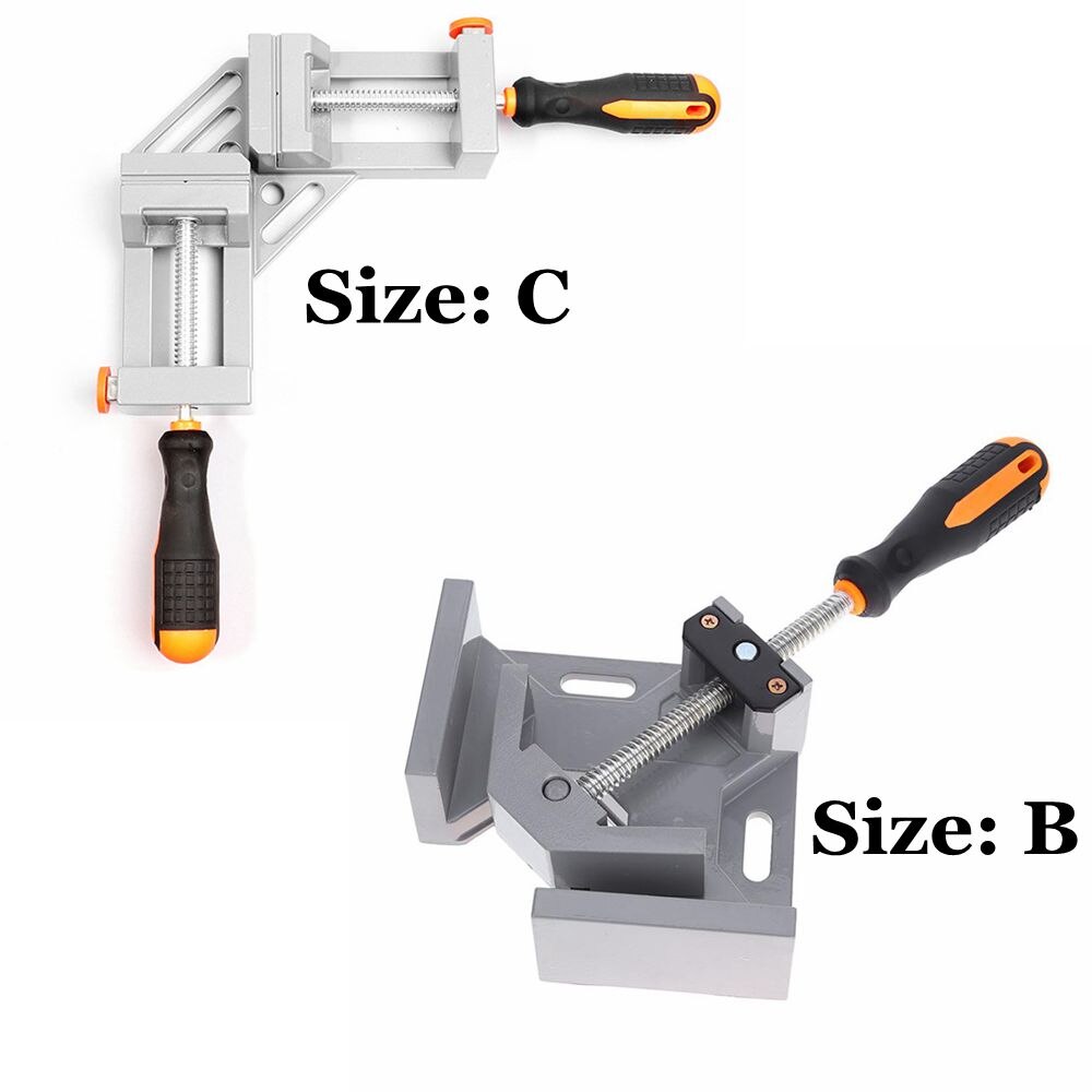90 Degree Corner Clamp Right Angle Clip Double Handle Clamps for Woodworking Framing Photo Quick Release Corner Clamping Tools