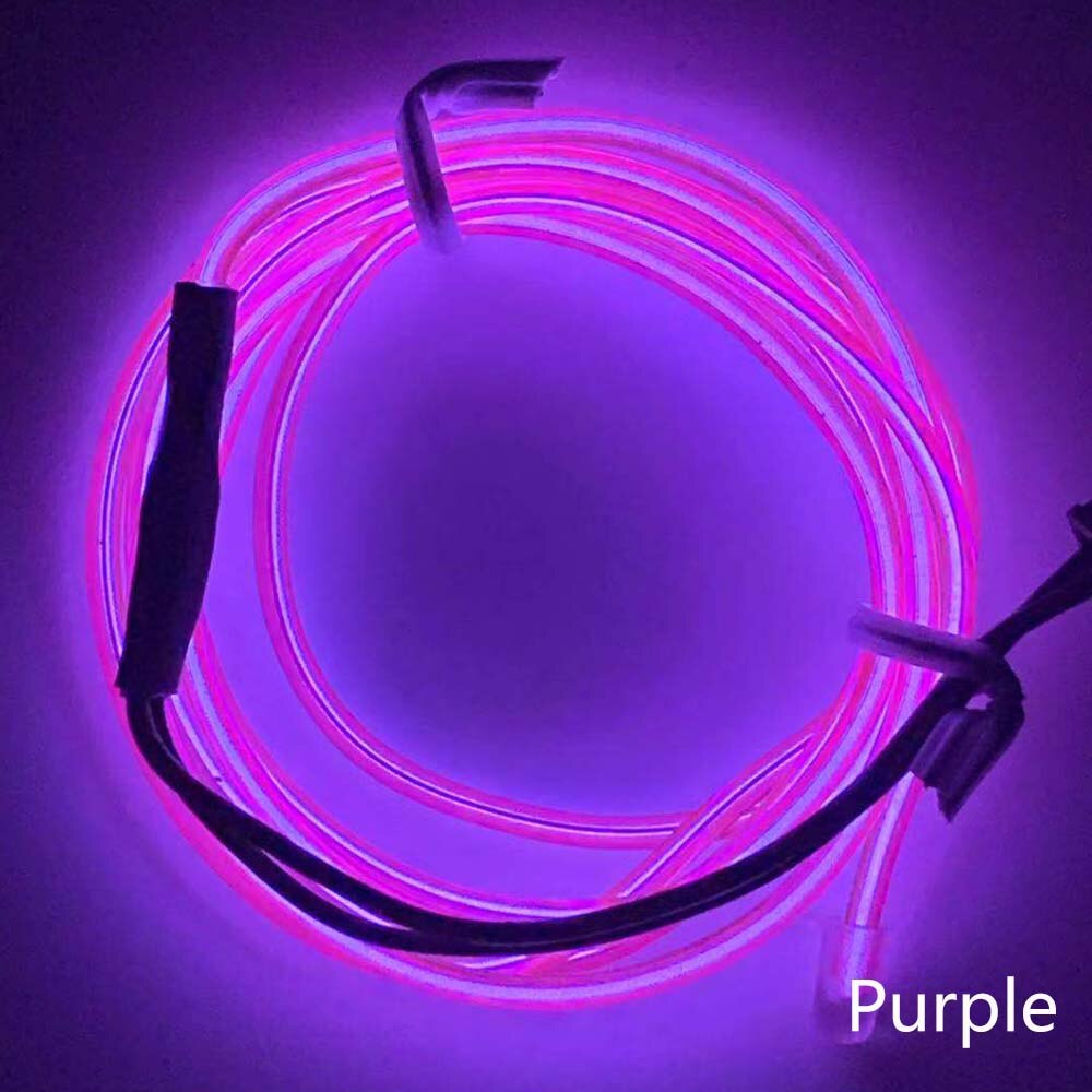 Neon Licht Naaien Rand EL Wire Led Dance Party Decor Auto Lichten Neon LED lamp Flexibele Touw Buis LED Strip decoratie 3 V/5 V/12 V