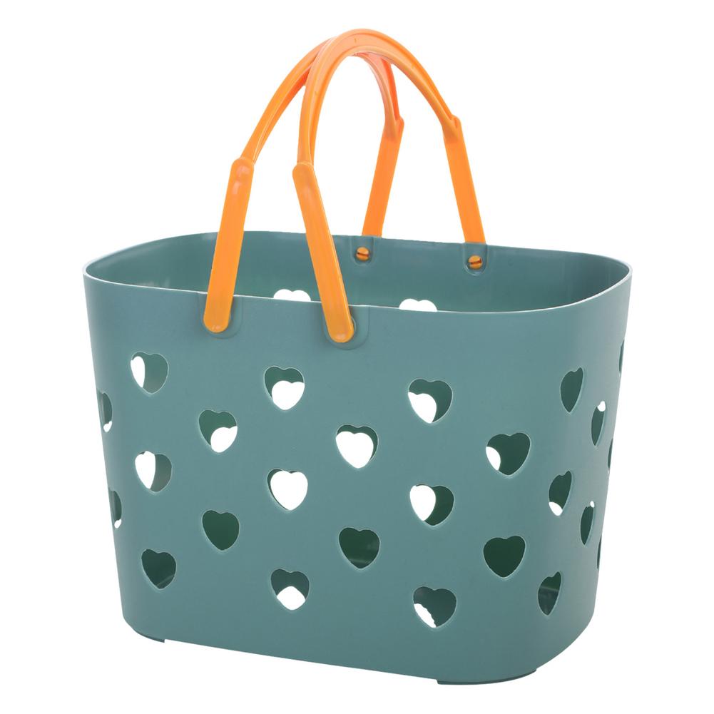 1 Pcs Storage Basket Plastic Storage Basket Bathroom Items Organizer Home Portable Kitchen Drain Baskets: Blue