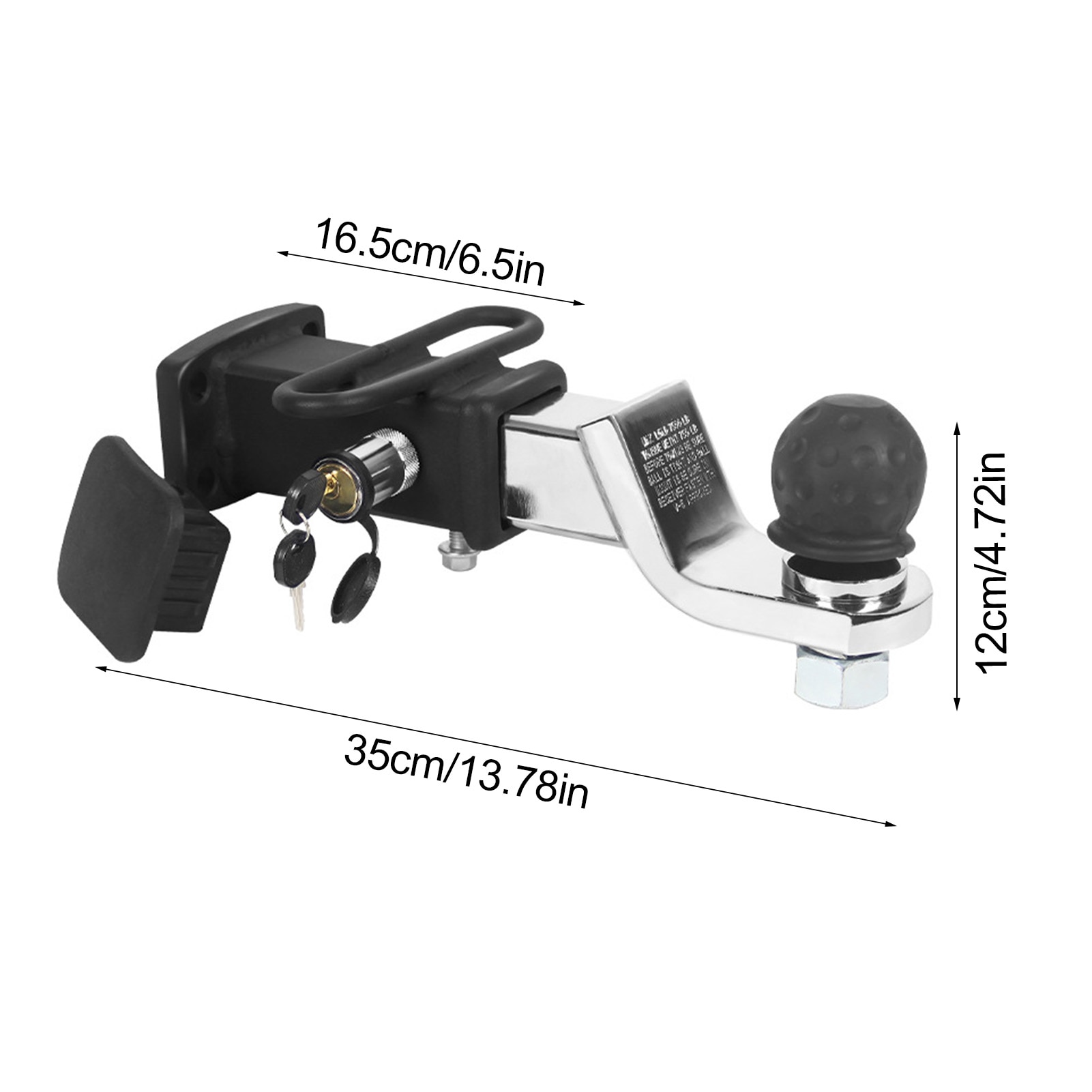 Car Universal Heavy Duty Adjustable Trailer Hook Hitch Ball Road Connector Mount Steel Stainless Steel Tow And Stow Hitch