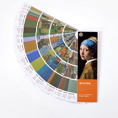 40sheets/pack Can tear Mood color guide pantone swatch card index sticker deco planner diary DIY scrapbooking material stickers: Europea pantone