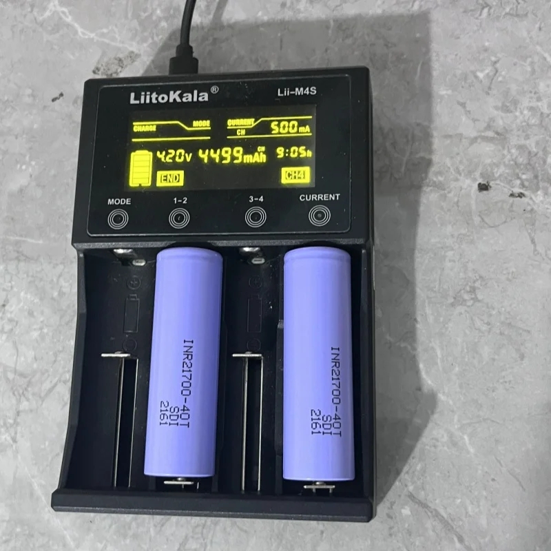 100% 21700 4500mah 45A 40T 3.7V high discharge/capacity Li-ion rechargeable battery PK 30T high discharge power li-ion