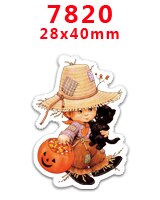Diy askartelutarvikkeet halloween-painetut tasaselkäiset tasomaiset hartsit 30 kpl. pr -1191-9804: Pr -7820
