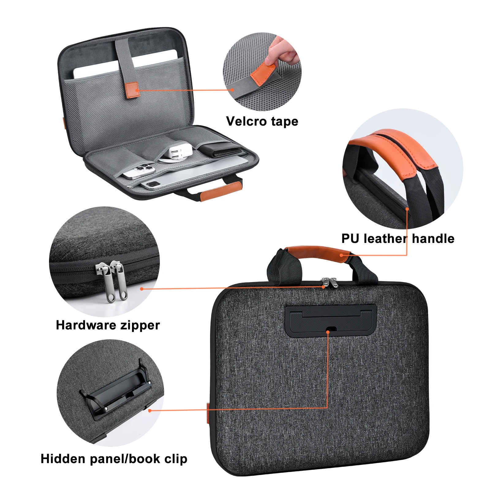 Funda Maletín EARY para Portátil 13.3-16.2" MacBook Pro/Air - Maletín Duradero de Poliéster