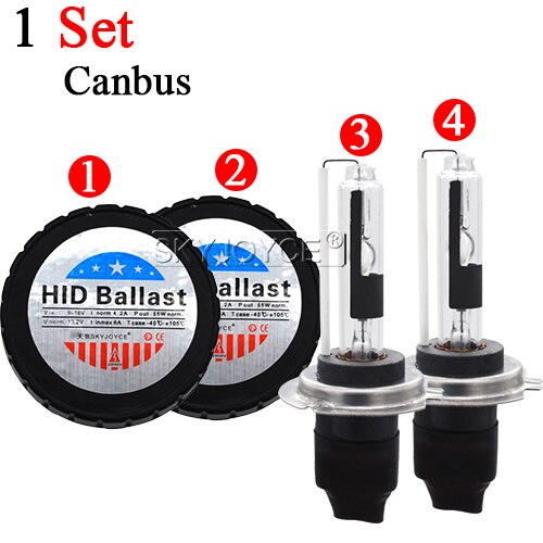 SKYJOYCE 12 V 55 W xénon H7R HID Kit AC mince Canbus rond caché Ballast Base en métal H7R HID Auto voiture phare kit 4300 k 5000 k 6000 k