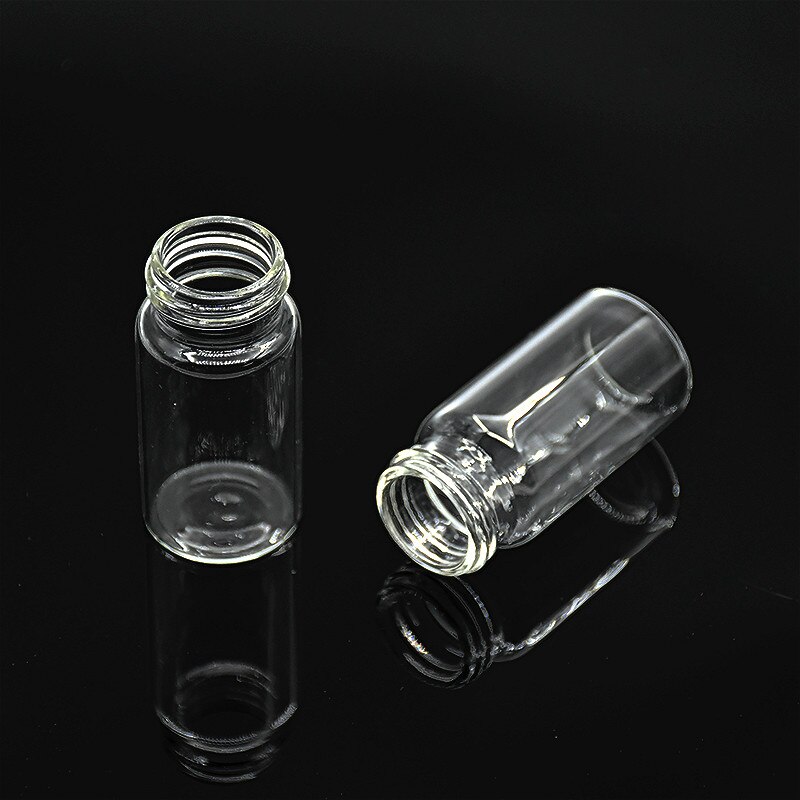EPA-viales para almacenamiento de muestras, frasco transparente para cromatografía, 20 mL, botella para reactivo, con cubierta de 22mm y Septa 10 / PK