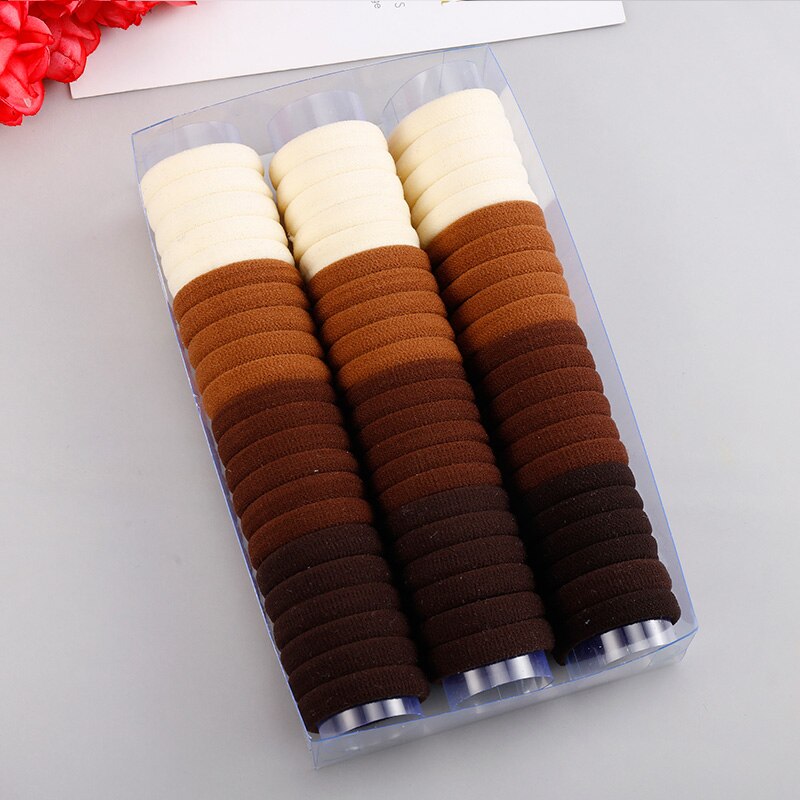 66 st/lot 3cm färgglada nylonringar flickor knasiga hårband haar håraccessoarer barn gummiband elastiska pannband: Blanda färger 5