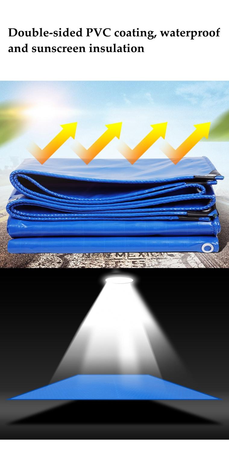2x2m PE Tarpaulin Rainproof Cloth Sunshade Tarp Ground Sheet Camping Lightweight Tarp Boat Car Truck Rain Cover Cloth