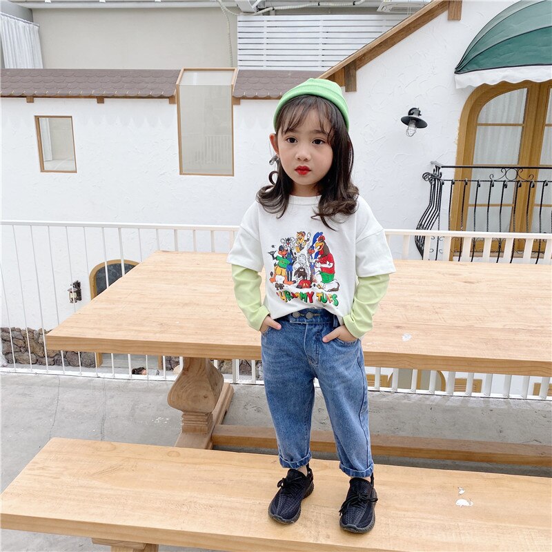de la primavera estilo coreano de algodón casual del todo-fósforo del color puro Pantalones largos para bien de de niñas y niños