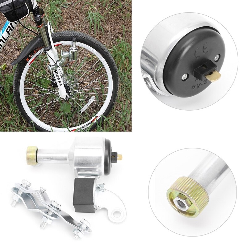 Bicycle Light Generator 6V 3W Dynamo Motorized Friction Head Rear Light Kit K1KD