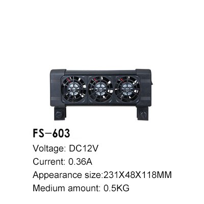 BOYU Aquarium Fan Cooling Fan Aquarium Controller Temperature Control 4w 5w 6w 8w 9w DC 12V 220V Aquarium Fish Tank Accessories: FS-603  5W / US adapter plug