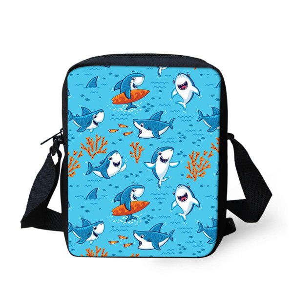Thikin tubarão criança ombro escola quadrado saco do mensageiro animal crianças crossbody schoolbag para meninas sacos de livro infantil: Verde do exército