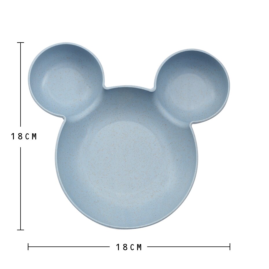 Baby Servies Cartoon Kids Verdeeld Kom Food Grade Eco Tarwe Stro Kinderen Plaat Babyvoeding Servies Eten Gerechten