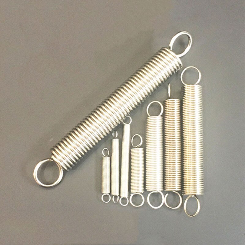 10 stks 0.5mm draad diameter 3mm buiten diameter rvs extension veerspanning pull springs 10mm- 50mm lengte