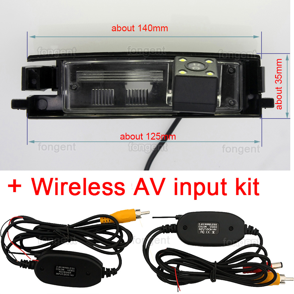 Para TOYOTA RAV4 2000, 2001, 2002, 2003, 2004, 2005, 2006, 2007, , , , , inversa cámara de Vista trasera de estacionamiento: 4led Wireless