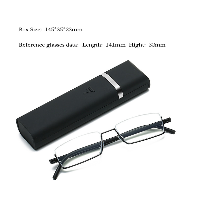 estuche portátil para gafas de lectura, caja de almacenamiento para gafas de mujer, adecuado para gafas estrechas