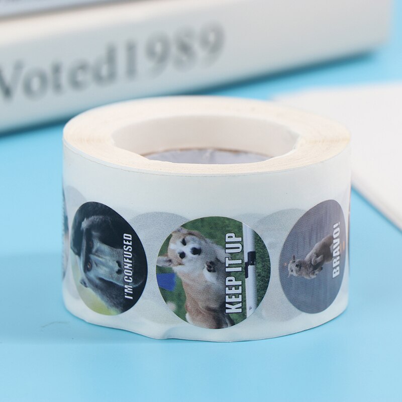 500pcs Reward Stickers Encouragement Sticker Roll for Kids Motivational Stickers with Cute Animals for Students Teachers