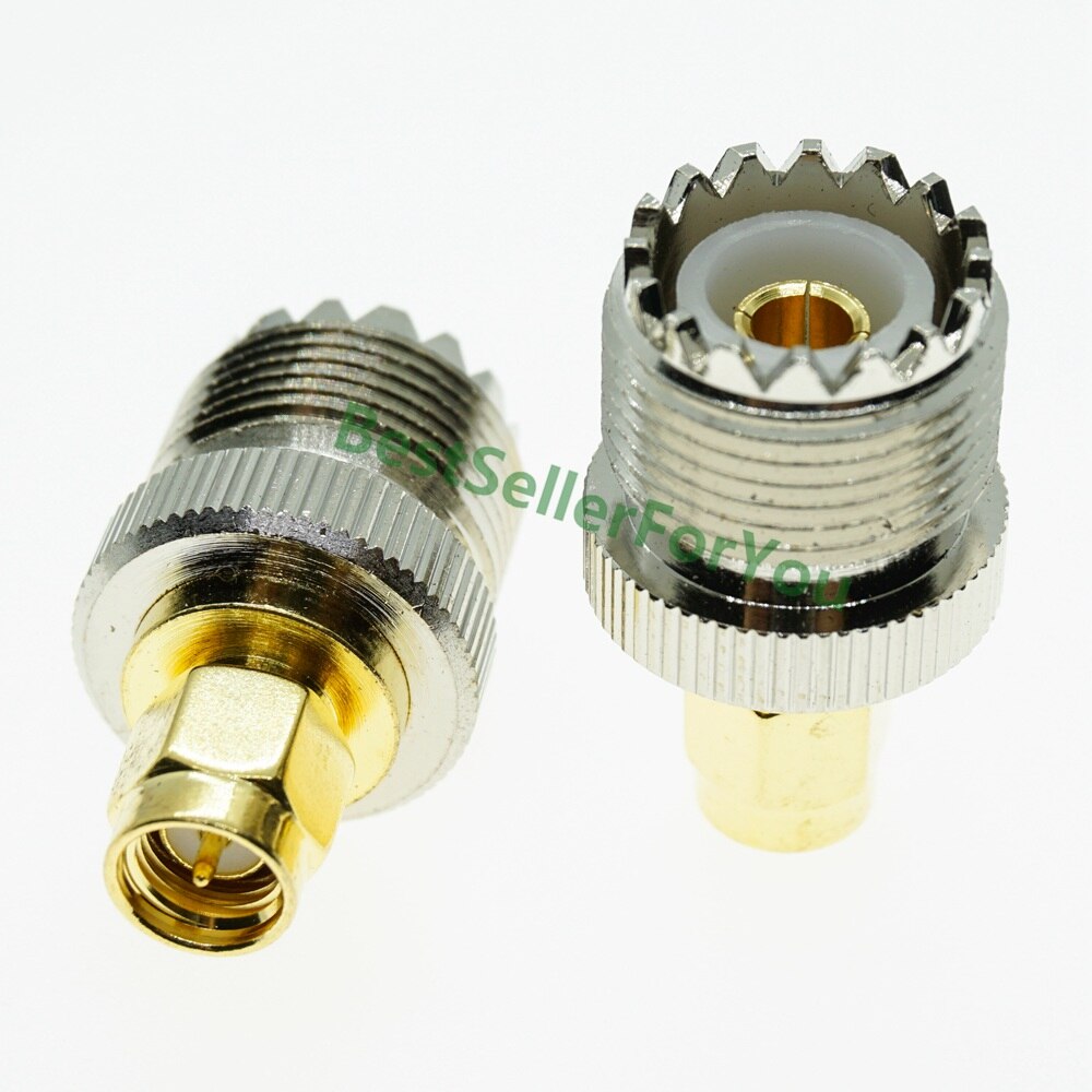 UHF SO 239 SO239 Female to SMA Male Plug Connector Coaxial RF Adapter