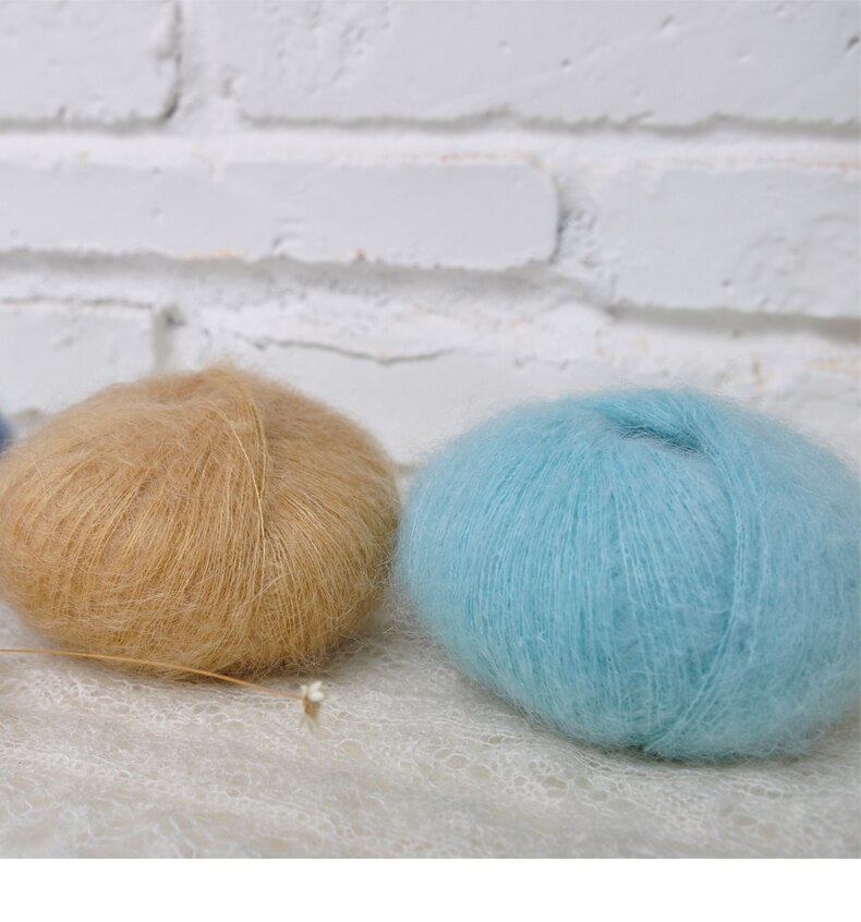 200 gram goedkope Mohair Wol Garen dunne kasjmier garen 8 ballen (25g/bal)