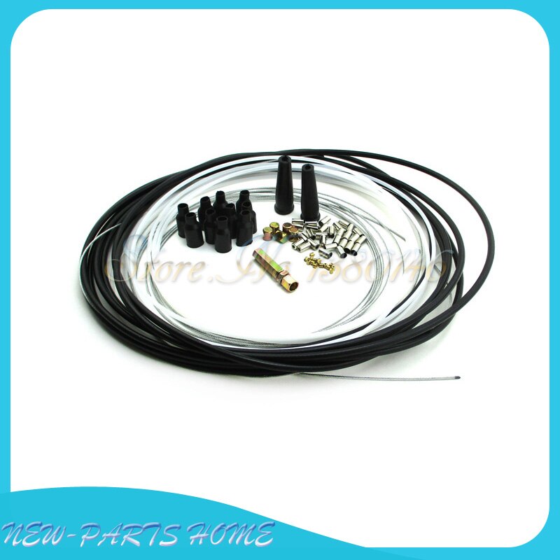 5 Metres Diy Throttle Cable Kit Nipples Ferrules Barrel Nipples Carb Neoprene Boots Mid-Adjuster