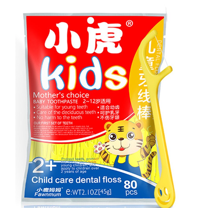 80 Count Kids Dental Flosse Tandenstoker Kind Dental Floss Sticker Tandenstoker Verwijdert Food & Plaque Floss Picks Oral Care